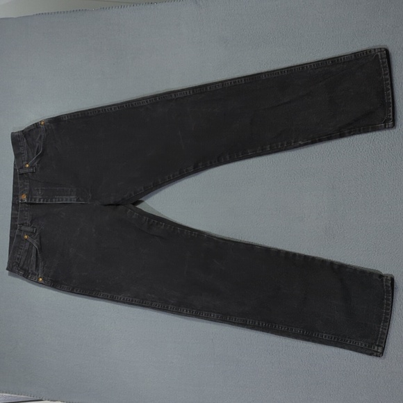 Wrangler Jeans Men's 36x36 Fits 35x35 Black 13MWZ Cowboy Cut Denim Western - Picture 2 of 10